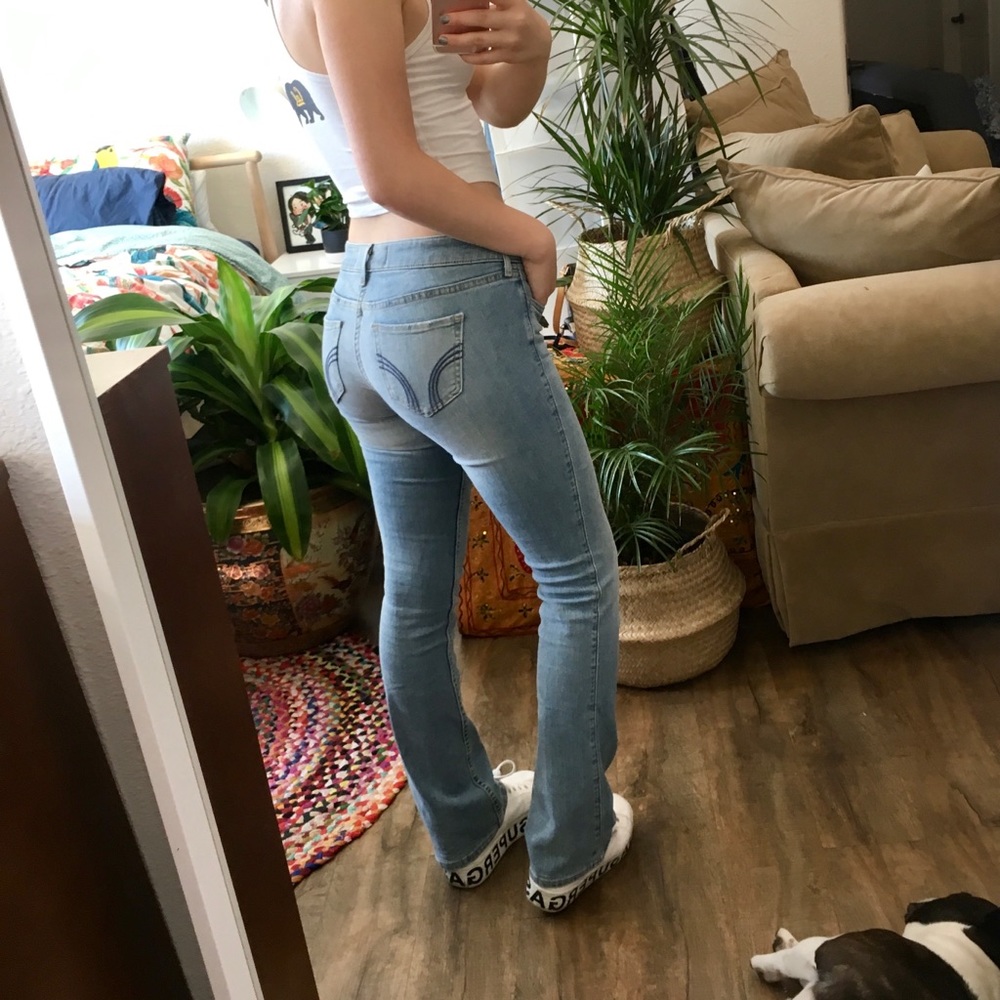 Hollister Light Wash Boot Cut Jeans